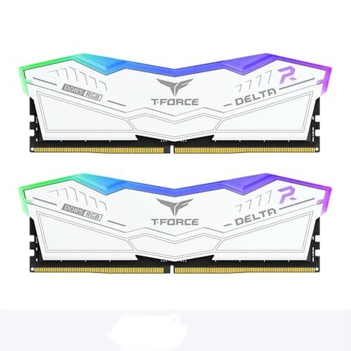 TeamGroup T-Force Delta RGB 32GB (16GBx2) DDR5 CL30 6000MHz (White) RAM