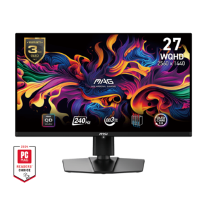 MSI MAG 271QPX QD-OLED E2 | 27 Inch 1440p QHD (2K) 240Hz OLED 0.03ms Monitor
