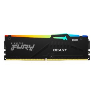 Kingston Fury Beast RGB 16GB (16GBx1) DDR5 CL30 6000MHz RAM (Black)