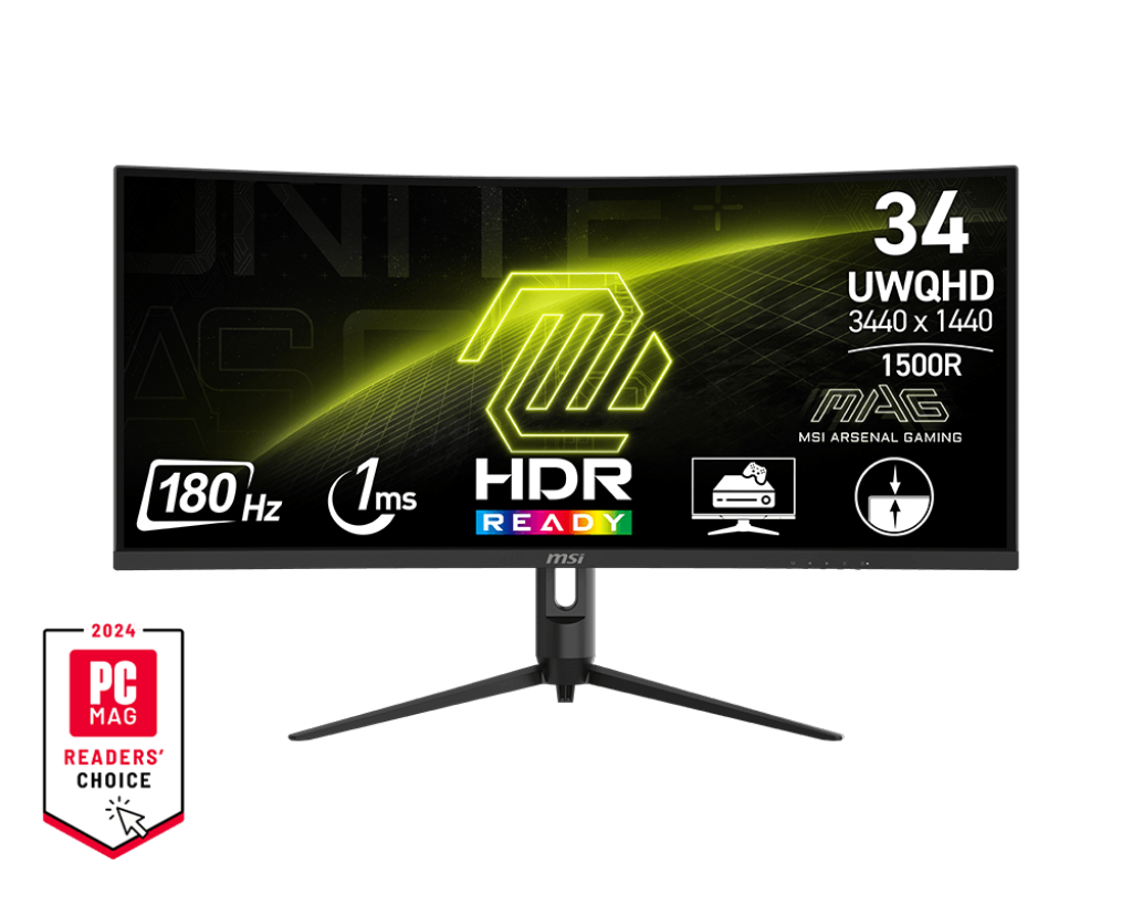MSI MAG 342CQR E2 | 34 Inch Ultrawide 1440p (2K) 180Hz Monitor