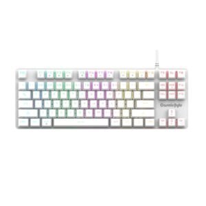 Cosmic Byte Firefly TKL Per Key RGB (CB-GK-37) (White) Red Switches Mechanical Keyboard