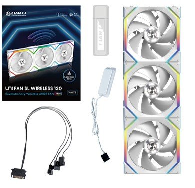 Lian Li UNI Fan SL Wireless 120 ARGB (Triple Pack) (White)