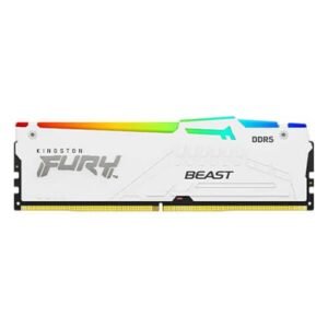 Kingston Fury Beast RGB 64GB (32GBx2) DDR5 CL30 6000MHz RAM (White)