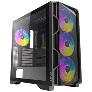 Antec AX1000 ARGB Lite with 4 Fans E-ATX Cabinet (Black)