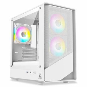TAG Gamerz Starlight, 3 ARGB Fans, M-ATX Cabinet (White)