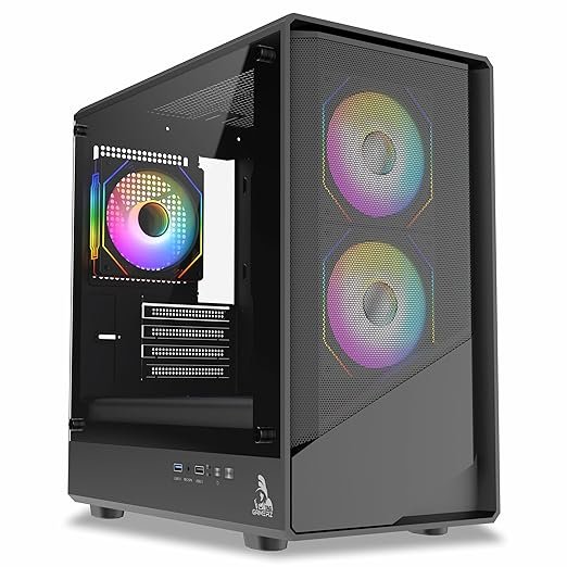 TAG Gamerz Starlight, 3 ARGB Fans, M-ATX Cabinet (Black)