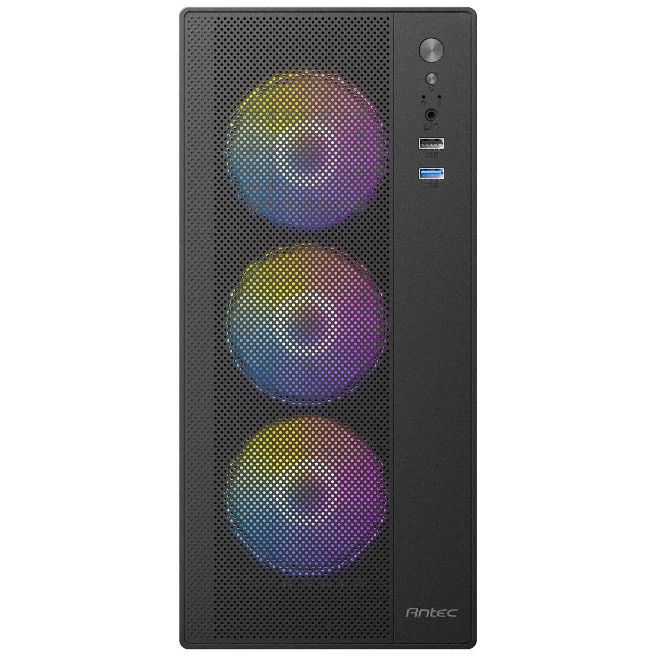 Antec ST5M ARGB with 4 Fans M-ATX Cabinet (Black)