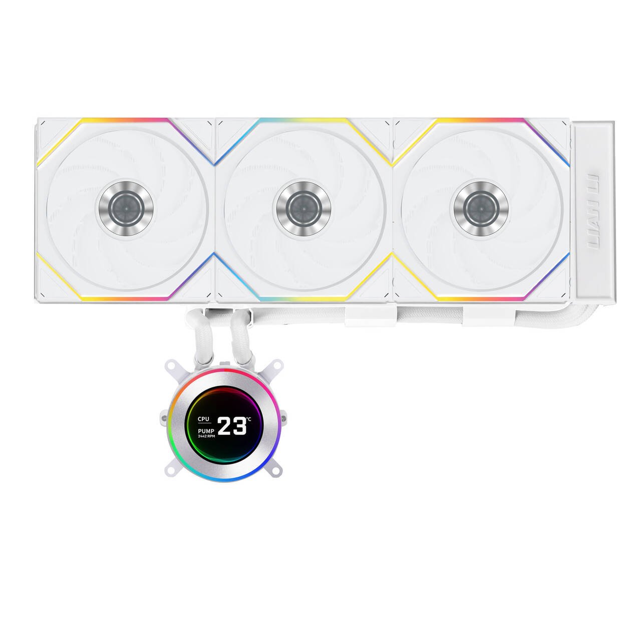 Lian Li Hydroshift II LCD-C 360TL ARGB Liquid Cooler with IPS LCD Display (White)