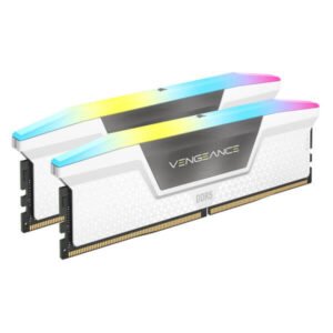 Corsair Vengeance RGB 64GB (32GBx2) DDR5 CL30 6000MHz RAM (White)