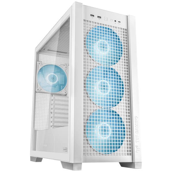 Asus TUF Gaming GT302 ARGB, 4x140mm ARGB Fans, E-ATX Mid Tower Cabinet (White)