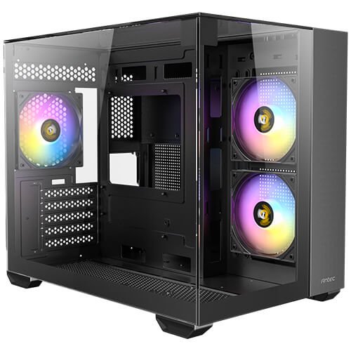Antec CX600M Trio ARGB with 3 Fans M-ATX Cabinet(Black)