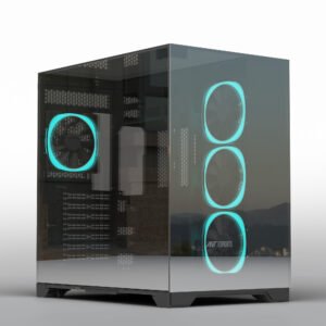 Ant Esports Crystal Mirror ARGB (Black) Cabinet
