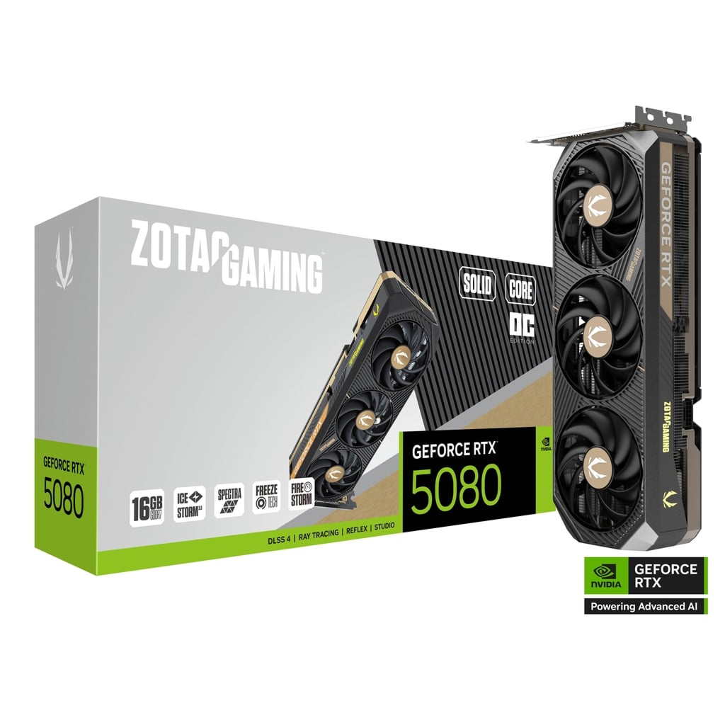 Zotac RTX 5080 Solid Core OC 16GB GDDR7 Graphics Card